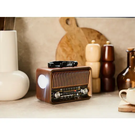 Tracer RTX200 prijenosni retro radio FM/AM/SW s Bluetoothom, USB-om i LED svjetiljkom