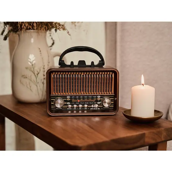 Tracer RTX200 prijenosni retro radio FM/AM/SW s Bluetoothom, USB-om i LED svjetiljkom