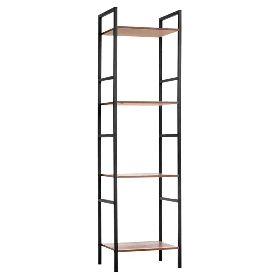 Trends4You samostojeća polica za knjige – 4 razine, metal/MDF, 106,5 cm