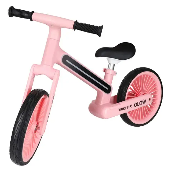 Trike Fix Glow KX2867_1 dječji bicikl bez pedala s RGB LED osvjetljenjem – rozi