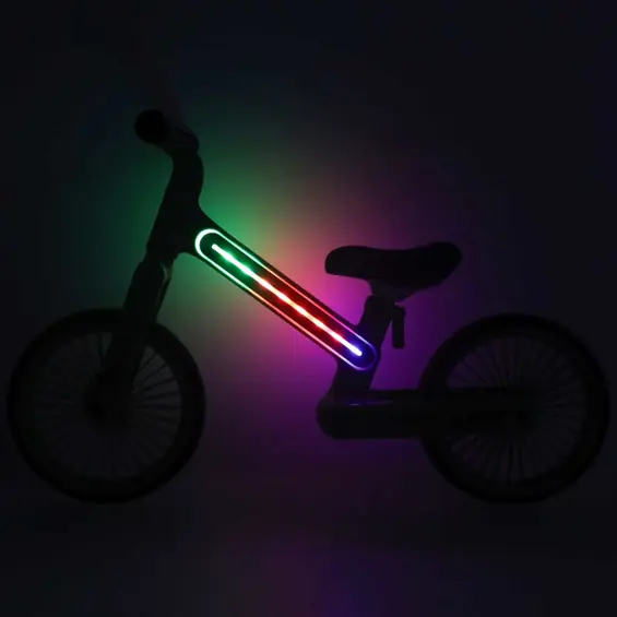 Trike Fix Glow KX2867_1 dječji bicikl bez pedala s RGB LED osvjetljenjem – rozi