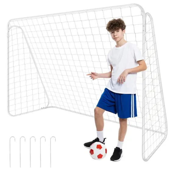 Trizand nogometni gol 213 × 150 × 90 cm – metalni vrtni gol s mrežom