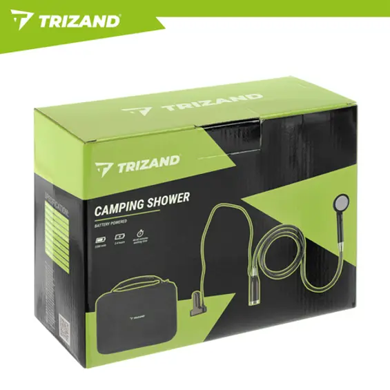 TRIZAND prijenosni kamperski tuš 2200 mAh – bežični USB tuš s pumpom