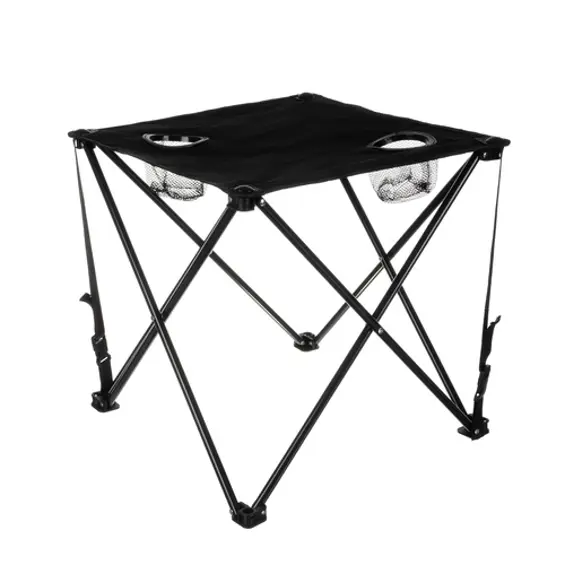 TRIZAND -Set sklopivih kamping stolica i stola 2+1 crni