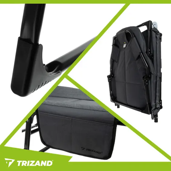 TRIZAND sklopivi kamp krevet s madracem i podesivim naslonom 200x65 cm