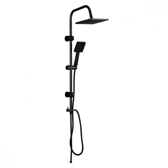 Tuš set sa slavinom Leziter Altar Black – crni tuš sustav modernog dizajna