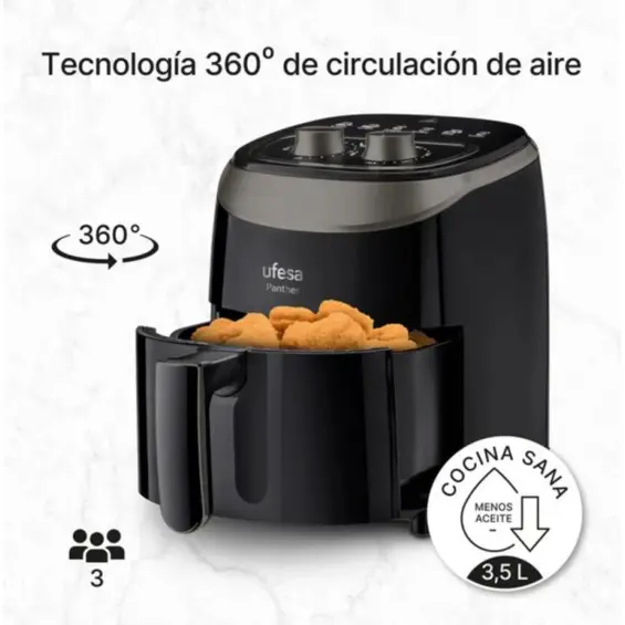 Ufesa Air Fryer Panther – 3,5 L, 1500 W