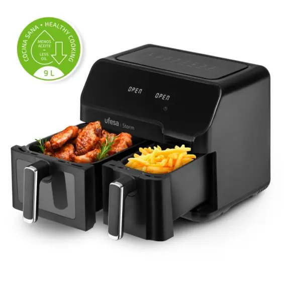 Ufesa Digitalna Zračna Friteza Storm – Dvojna posuda 5,5 L + 3,5 L, 2700 W