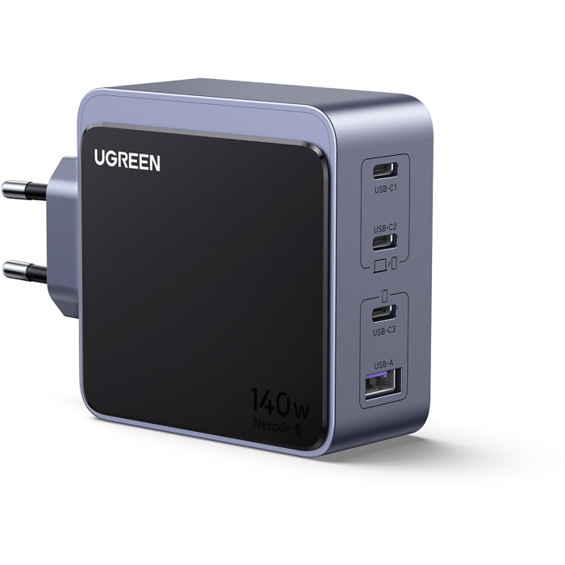 Ugreen Nexode 140W GaN Punjač – 3x USB-C + 1x USB-A, PD 3.1 Brzo Punjenje za Laptop & Mobitel