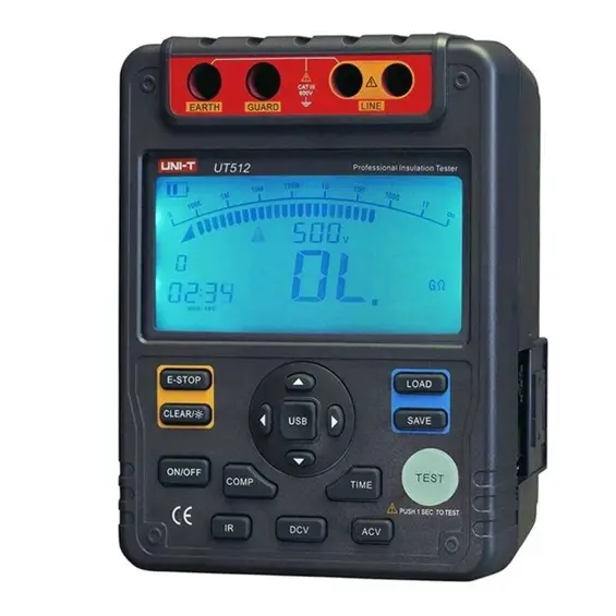 UNI-T UT512 profesionalni mjerač otpora izolacije do 100 GΩ, 2500 V, USB, PI/DAR