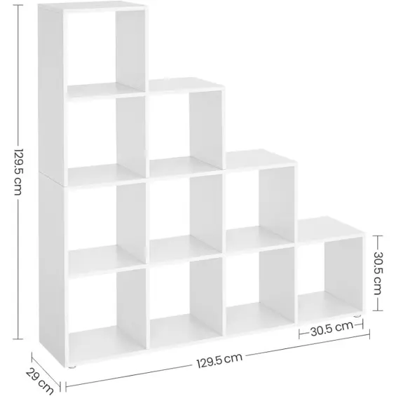 VASAGLE LBC10WTV1 – Stepenasta polica