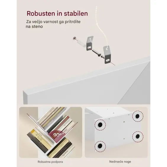 VASAGLE LBC11WTV1 – Knjižna polica u obliku stabla s 8 polica