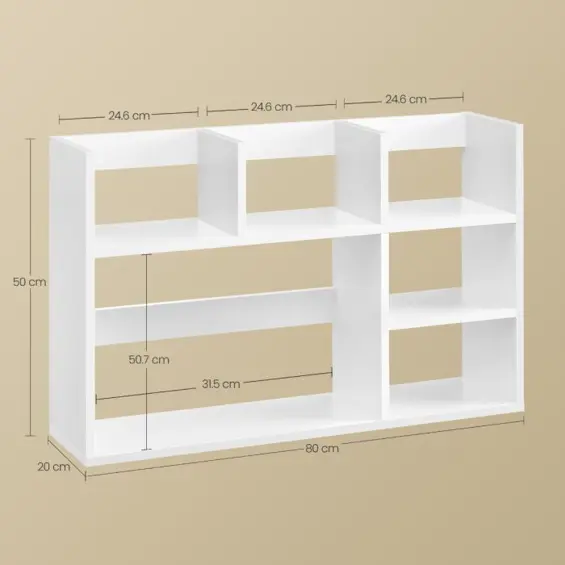 VASAGLE LBC815W14  polica ili regal u bijeloj boji