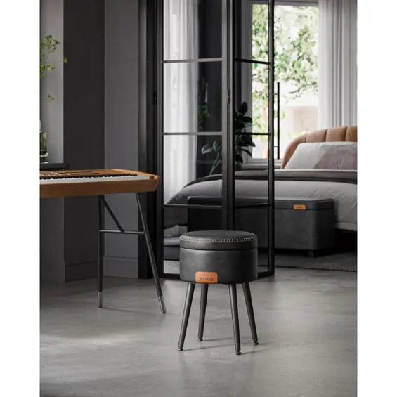 VASAGLE LOM005B01 okrugli tabure/otoman