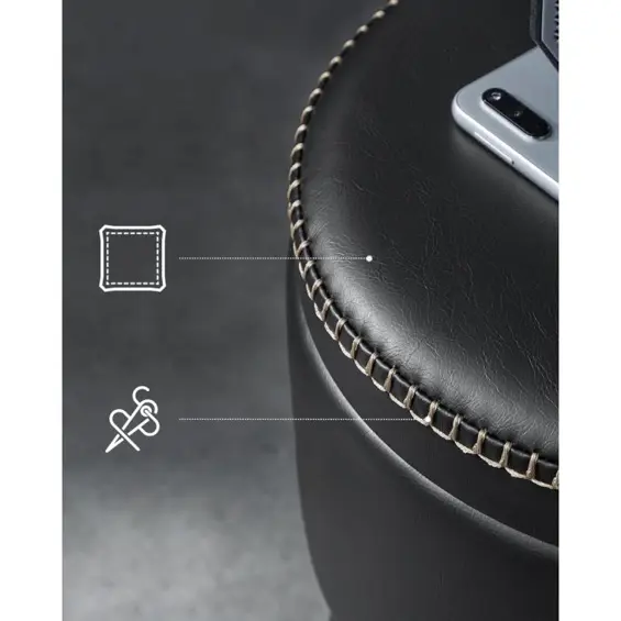 VASAGLE LOM005B01 okrugli tabure/otoman