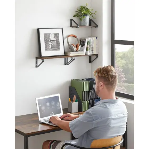 Vasagle  LWS33BX komplet od tri zidne “floating” police