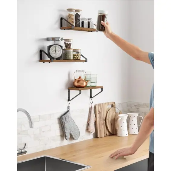 Vasagle  LWS33BX komplet od tri zidne “floating” police