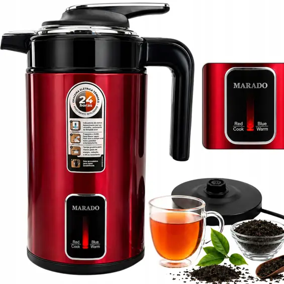 VERK 07542_CZE električno kuhalo za vodu 3,5 L, 1500 W – crveno