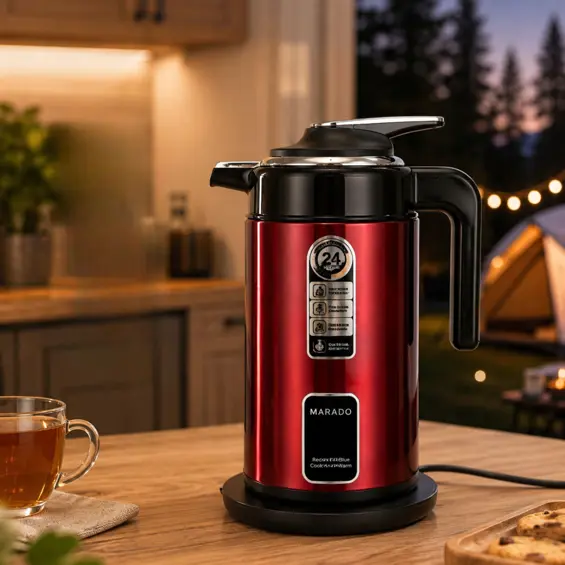 VERK 07542_CZE električno kuhalo za vodu 3,5 L, 1500 W – crveno