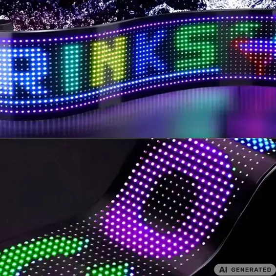 VERK 12484 programabilni RGB LED panel 16 × 96, Bluetooth aplikacija + daljinski, 59,5 × 12 cm