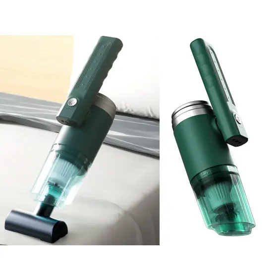 VERK 24511 akumulatorski ručni usisavač 120 W, 14.000 Pa, 4000 mAh + funkcija puhanja – zeleni