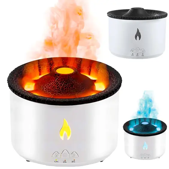 VERK 24626 ovlaživač zraka i aroma difuzor 360 ml, RGB LED efekt vulkana, 12 W