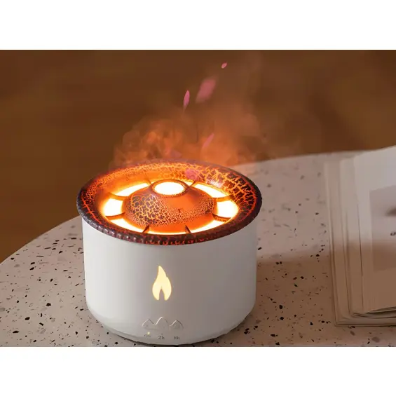 VERK 24626 ovlaživač zraka i aroma difuzor 360 ml, RGB LED efekt vulkana, 12 W