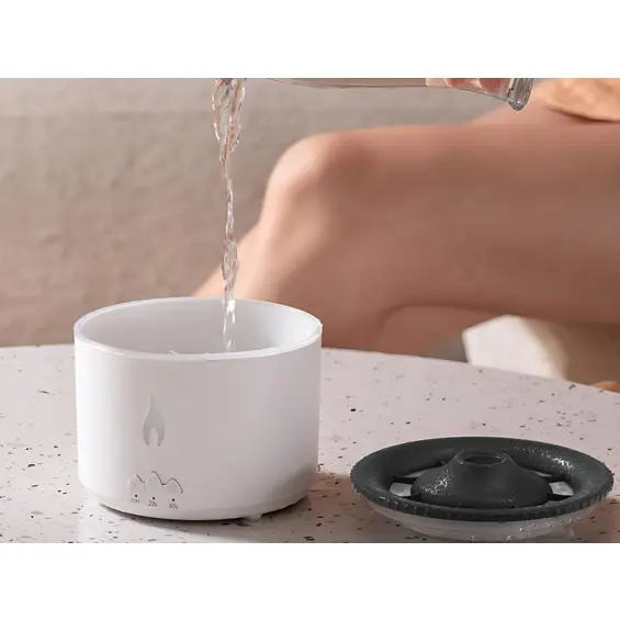 VERK 24626 ovlaživač zraka i aroma difuzor 360 ml, RGB LED efekt vulkana, 12 W
