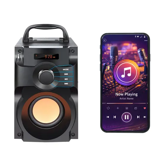 Verk Bluetooth Zvučnik A11 – 10 W, FM Radio, USB, TF Kartica, AUX, Bluetooth