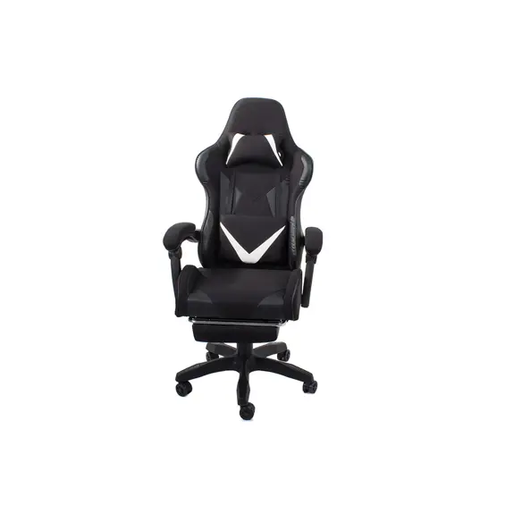 Verk Gaming Stolica s Izvlačivim Osloncem za Noge – Ergonomska, Nosivost 150 kg, Crna