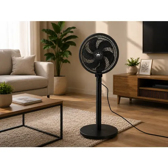 Verk Group stojeći ventilator 75W – ventilator s oscilacijom, 7 lopatica i podesivom visinom