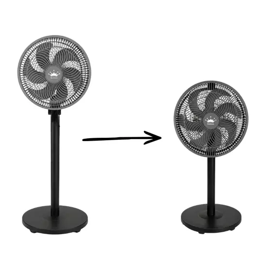 Verk Group stojeći ventilator 75W – ventilator s oscilacijom, 7 lopatica i podesivom visinom