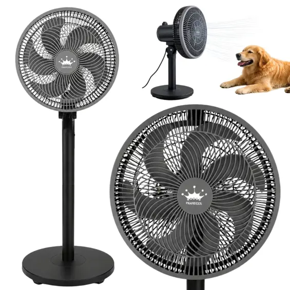 Verk Group stojeći ventilator 75W – ventilator s oscilacijom, 7 lopatica i podesivom visinom