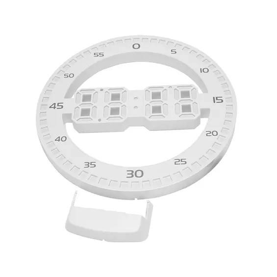 Verk-LED digitalni zidni sat s termometrom i USB napajanjem bijeli