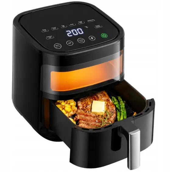Verk Air Fryer 4 L 1200 W – Friteza na Vrući Zrak s 8 Programa i LED Touch Zaslonom