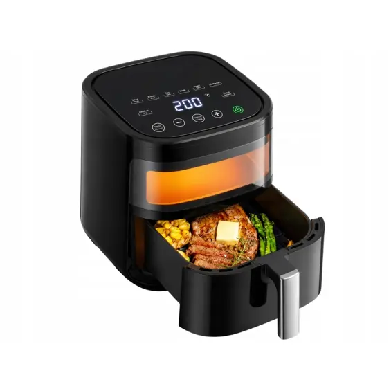 Verk Air Fryer 4 L 1200 W – Friteza na Vrući Zrak s 8 Programa i LED Touch Zaslonom