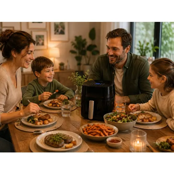 Verk Air Fryer 4 L 1200 W – Friteza na Vrući Zrak s 8 Programa i LED Touch Zaslonom