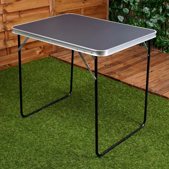 Vilde 489180 sklopivi camping stol 80 × 60 × 70 cm, nosivost 30 kg – grafitni