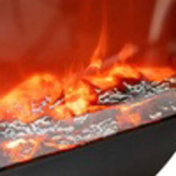Vilde 568172 – Dekorativni LED kamin s efektom plamena, USB i baterijsko napajanje, zidni ili samostojeći, 30 × 9,5 × 29 cm