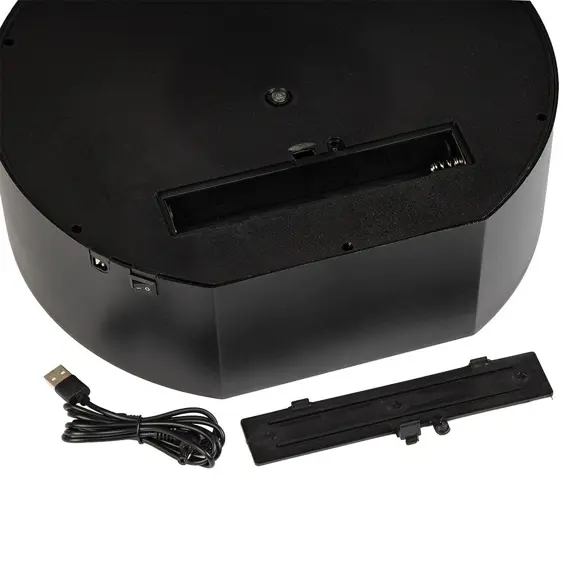 Vilde 568172 – Dekorativni LED kamin s efektom plamena, USB i baterijsko napajanje, zidni ili samostojeći, 30 × 9,5 × 29 cm