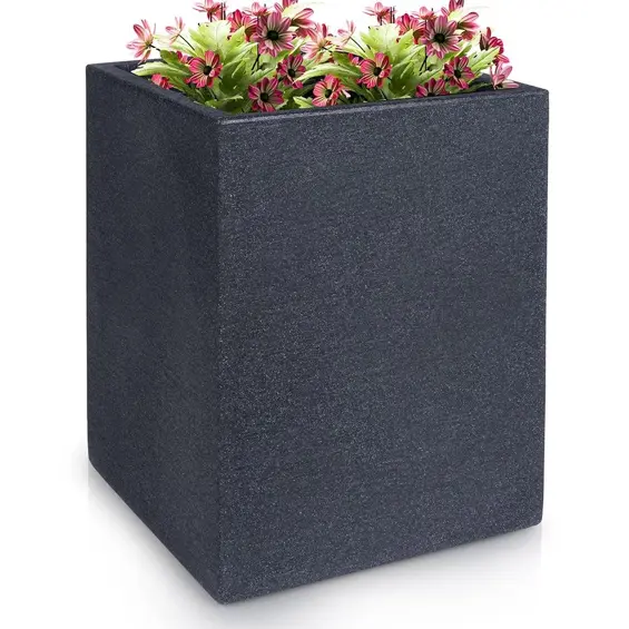 Vilde vrtna tegla za cvijeće 29 × 29 × 40 cm, imitacija kamena – antracit