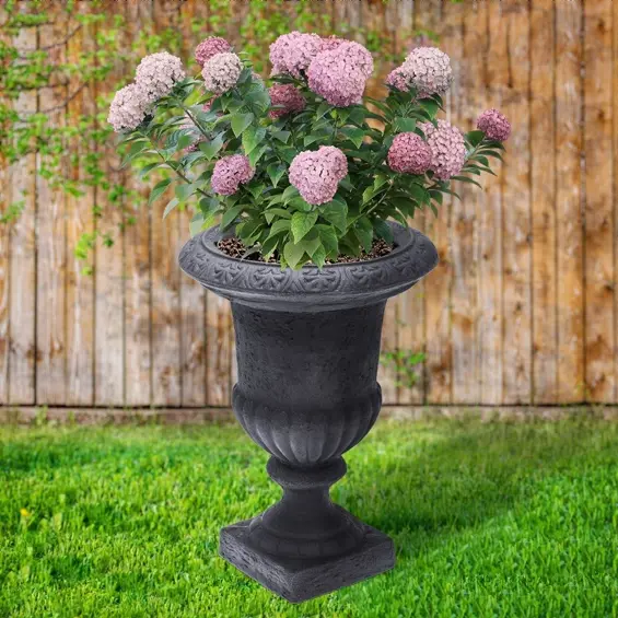 Vilde vrtna tegla za cvijeće u obliku pehara 54 × 38,5 cm – antracit