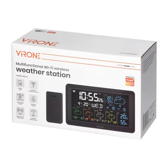Virone WS-6 Wi-Fi meteorološka stanica s vanjskim senzorom