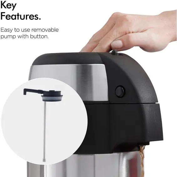 VonHaus 1507177- termos boca od 5 litara s funkcijom pumpe