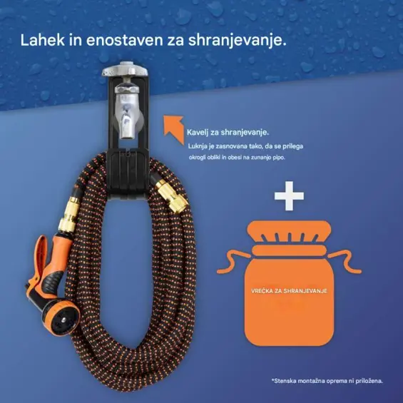 VonHaus 2500997 - rastezljivo vrtno crijevo od 15 metara,