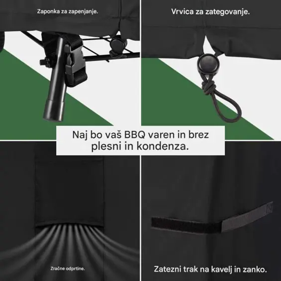 VonHaus Pokrivač za roštilj-crni