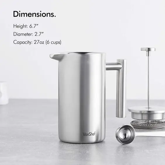 VonShef 1000115 francuska presa (French press)