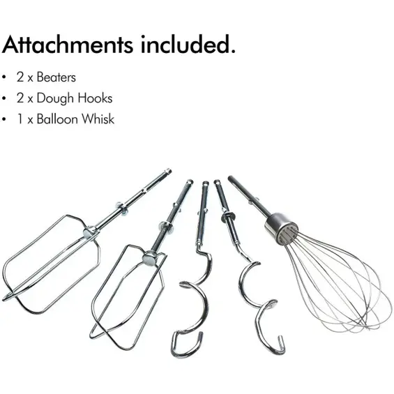 VonShef 2013077 Ručni mikser – 300 W, crveni