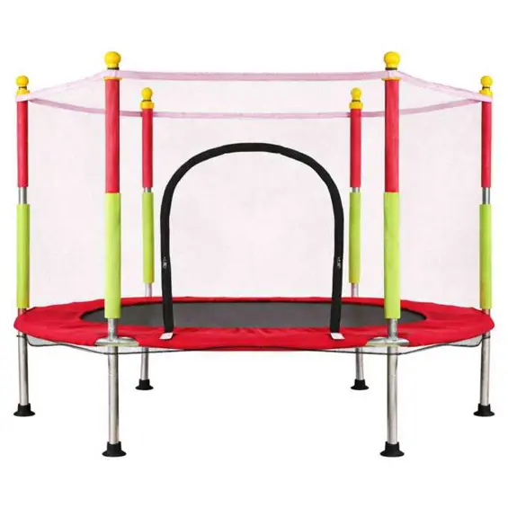 Vrtna trampolina 140 cm sa zaštitnom mrežom-Crvena