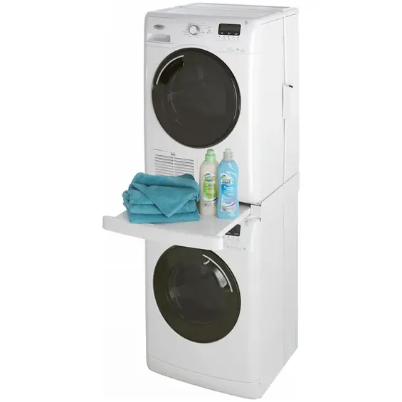 Whirlpool-Wpro SKS101 Univerzalni Spojni Okvir za Perilicu i Sušilicu – S Izvlačivom Policom, 60 × 60 cm